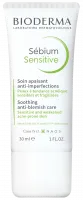 BIODERMA product photo, Sebium Sensitive 30ml, treatment for acne prone skin